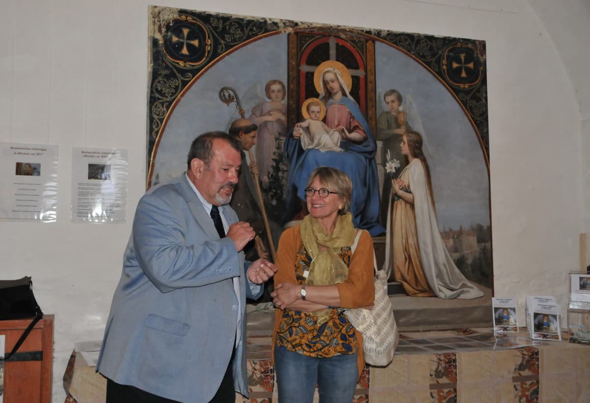 Restauration tableau Mécénat à Villarceaux